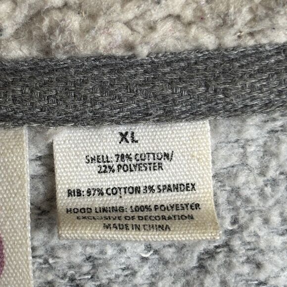 Y2K Roxy Womens Full Zip Hooded Sweatshirt Y2K Grey XL Embroidered Surf Skate - Picture 12 of 14